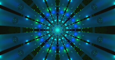 Dynamic tunnel visual loop showcasing vibrant neon colors creating an engaging motion background for screensavers