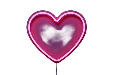 Romantic radiant heart aglow, perfect for Valentines Day promotions or heartfelt messages, conveying love, passion, and connection with a trendy neon aesthetic