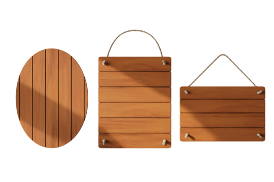 Rustic wooden signs with rope hangers create a warm, inviting atmosphere perfect for farmhouse decor, restaurant menus, or personalized messages