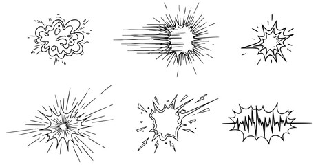 Obraz premium Hand drawn comic explosion