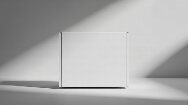 Book's Silent Story: A blank book, poised in a minimalist scene, whispers tales untold, waiting for its next chapter, illuminated by the play of light and shadow.