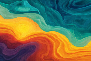 Fototapeta premium swirling abstract patterns of warm and cool colors flow across the canvas with organic textures and flowing lines