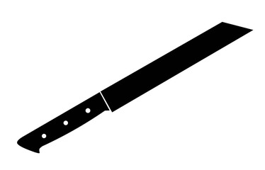 kitchen knife silhouette vector isolated