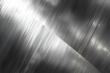 Diagonal brushed metal texture with bright light reflections