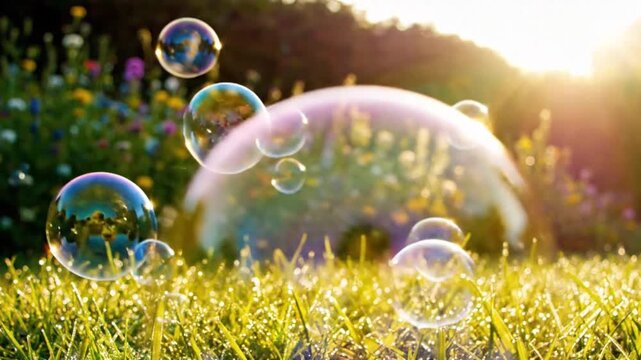 A Footage of Joyful Bubbles