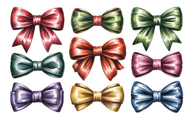 Elegant Bow Set in Classic Decorative Ties