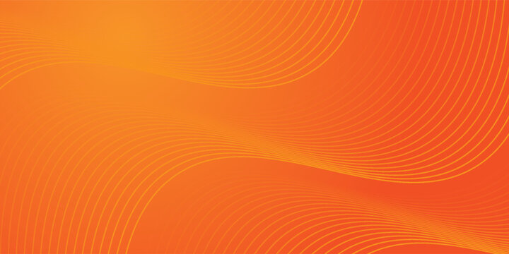 Vector abstract background with dynamic orange waves, lines and particles. vector