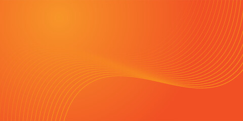 Vector abstract background with dynamic orange waves, lines and particles. vector