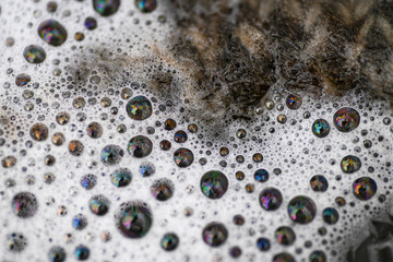 Cashmere Wool Sweater Being Hand Washed with Delicate Detergent