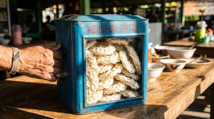 Nostalgic Retro Opening Cracker Tin Kaleng Kerupuk
