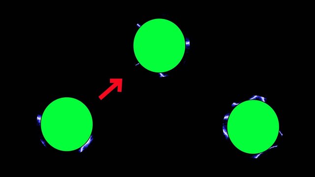 Animated 3D representation of a business process workflow Flowcart Greenscreen