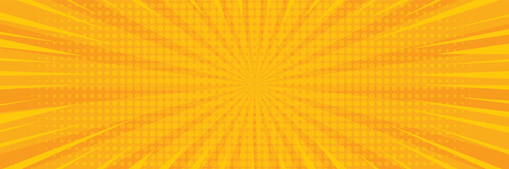 cartoon style background retro comic design halftone radial shape sale banner design