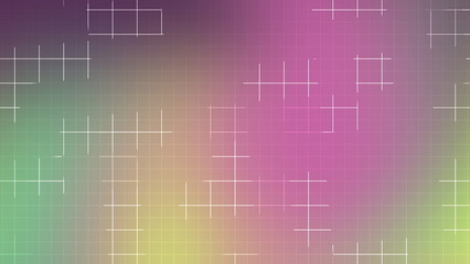 Pink Green Gradient Background with Soft White Grid Line Pattern