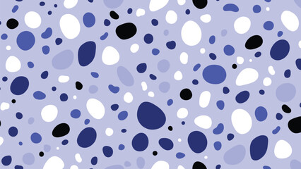 Abstract seamless terrazzo pattern with colorful stone shapes, modern decorative background design, stylish geometric texture for fabric, wallpaper, interior decor