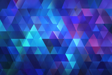 Fototapeta premium Abstract triangular mosaic with gradient blues and purples