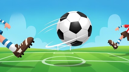 Obraz premium soccer player kicking ball