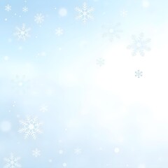 파란하늘에 눈내리는 겨울배경이미지