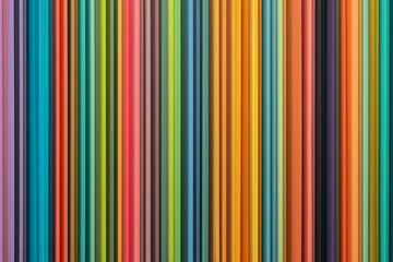Obraz premium A vibrant abstract pattern of vertical stripes in a rainbow of colors