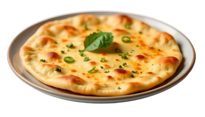 A small Afghani Bolani, served on a plate, perfect for Iftar during Ramadan celebrations