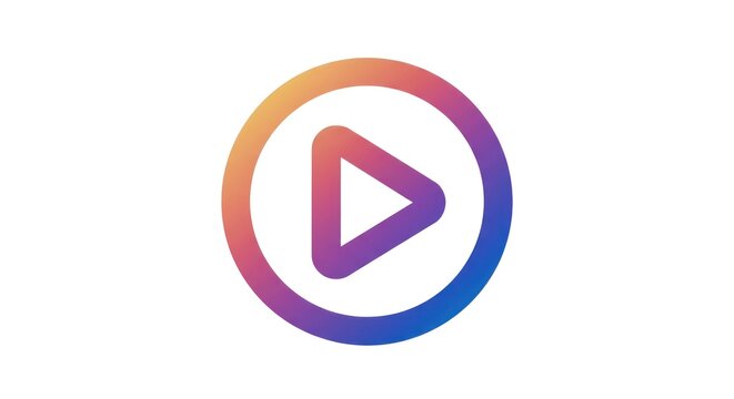 Instagram Reels icon with gradient colors on a white background.