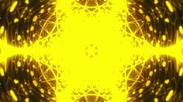 Sci-Fi Golden Kaleido Core &ndash; Abstract Metallic Energy Loop (4K Seamless Background)