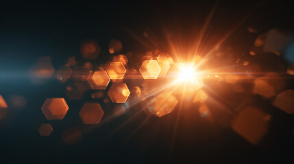 Vibrant bright orange lens flare effect with glowing light streaks and soft bokeh, ideal for overlay, cinematic visuals, and dynamic graphic design projects.