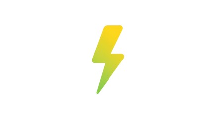 Vibrant Lightning Bolt Icon Symbolizing Energy and Innovation.