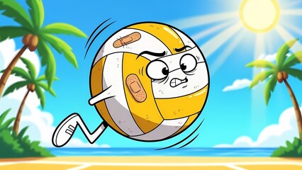 tropical beach vector illustration