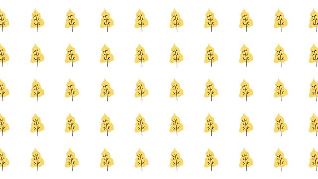 Organized pattern of stylized yellow trees suitable for naturethemed designs, web backgrounds, stationery, and autumnthemed projects. Unique and vibrant graphic resource.