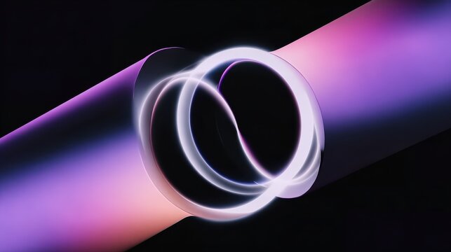 Abstract 3d render of light emitter glass with iridescent holographic neon vibrant gradient texture, design element for banner, background, wallpaper, header, poster or cover.