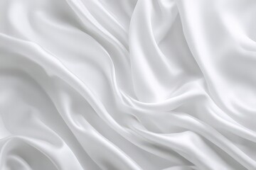 Obraz premium White Silk Fabric Flowing Texture Background with Gentle Lighting and Soft Shadows