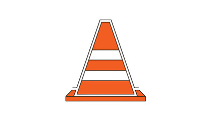 Safety first with this vibrant orange traffic cone ideal for construction sites roadwork and hazard awareness campaigns ensures safety and visibility, Generative AI.