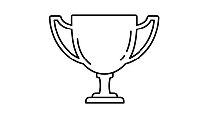 Celebrate victories with this simple trophy icon perfect for awards ceremonies sports events or recognizing success in business presentations, Generative AI.
