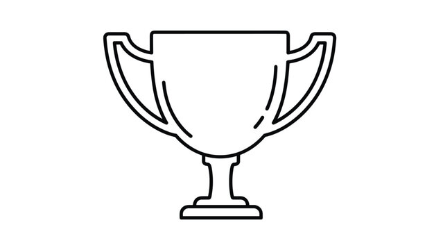Celebrate victories with this simple trophy icon perfect for awards ceremonies sports events or recognizing success in business presentations, Generative AI.