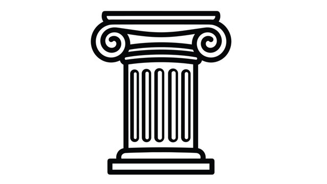 Elegant Corinthian column design evokes classical architecture and timeless strength perfect for history law or design projects Symbol of power and heritage, Generative AI.