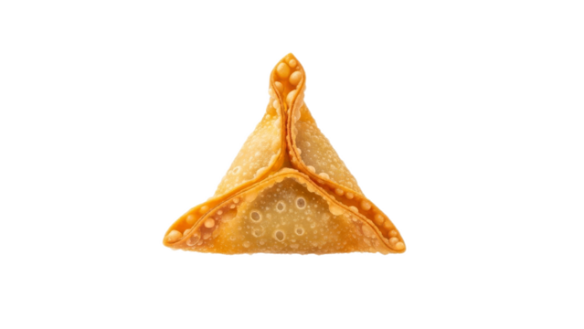 Crisp golden fried wonton, an inviting appetizer with a delightful presentation against a stark white backdrop capturing the texture and delicious