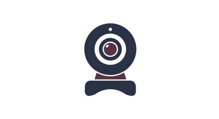 Webcam icon with a simple and modern design for video calls.