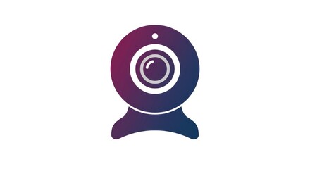 Webcam Icon with Gradient Color Scheme for Digital Communication.