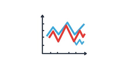 Illustration of a line graph showing trends and data analysis.