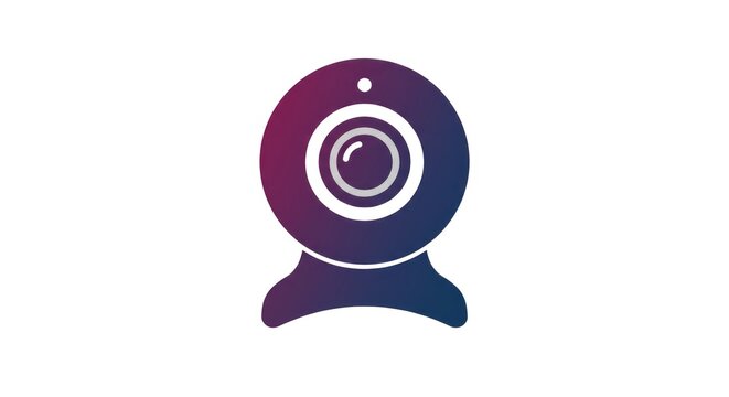 Webcam Icon with Gradient Color Scheme for Digital Communication.