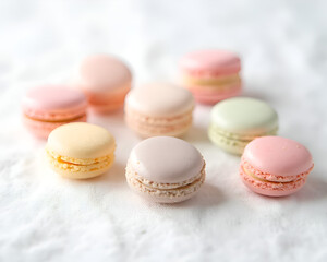 Obraz premium macaroons on a wooden table