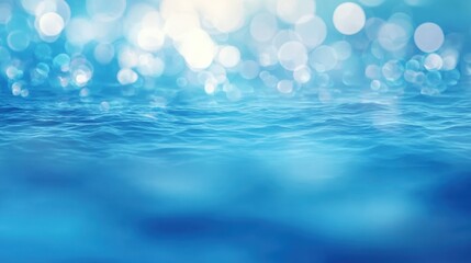 Blurred blue water background, ideal for nature themes, serene visuals, and peaceful projects.