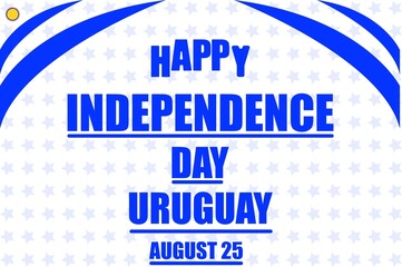 Celebrate Uruguay's vibrant Independence Day on August 25th with festive blue and white stars, perfect for patriotic designs and national pride