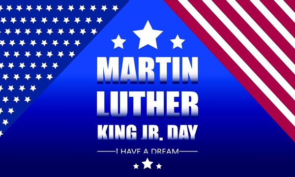 Remembering Martin Luther King Jr Day with patriotic American pride and a powerful message of unity and dream fulfillment for a brighter future