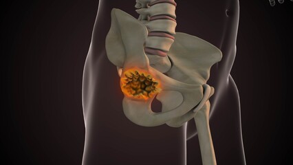 Hip Dysplasia Condition Visualized in Detailed 3D animation