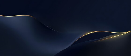 Dark blue background with golden lines, perfect for awards, promotions, and sophisticated visuals.