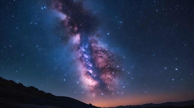 Cosmic sky full of stars space , science nebula milky way blue infinity earth solar. Space Wallpaper