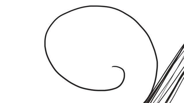 In the dark corner there are stripes from which a curling line extends, forming a frame.