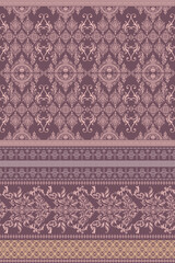 Thai art fabric damask seamless pattern 