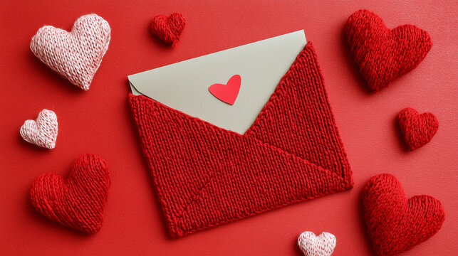 red hearts on a red background - Powered by Adobe